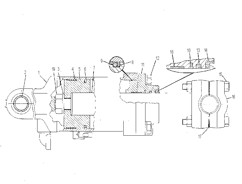 Цилиндр наклона 1U3991 CAT