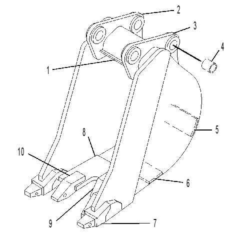 BUCKET & BEARING AS 9C6266 CAT