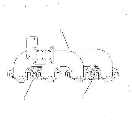 Коллектор выпускной 7C4640 CAT
