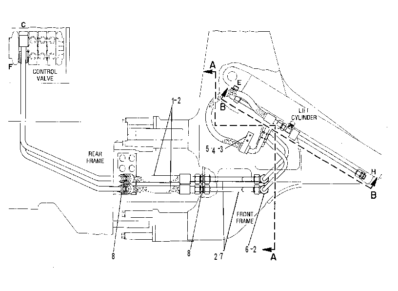 Трубопроводы цилиндра подъёма 9C8496 CAT