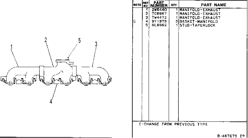 Коллектор выпускной 7C8669 CAT