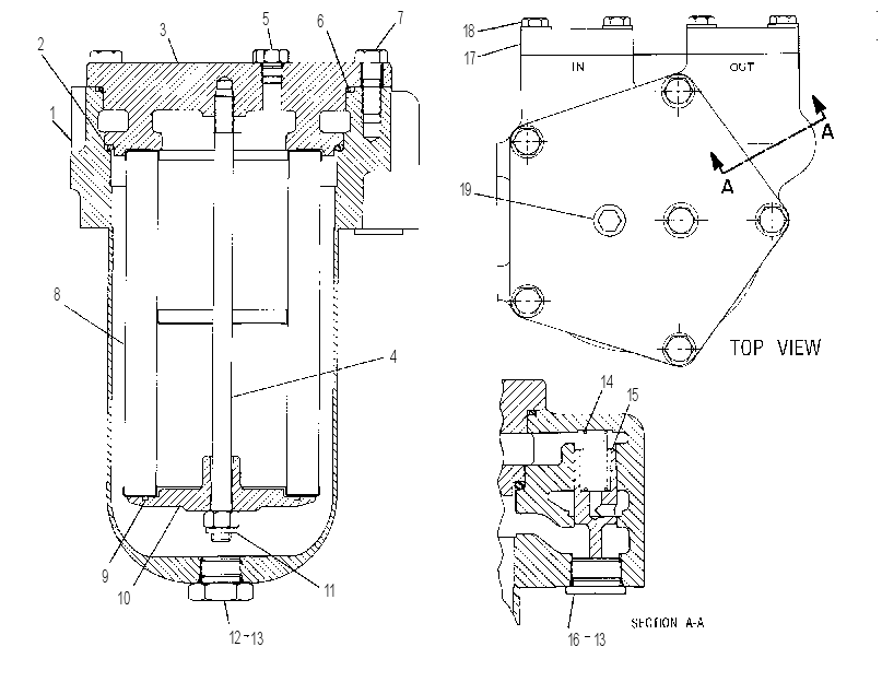 FILTER GP-TRANSMISSION 7T8338 CAT