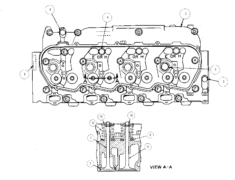 Головка блока цилиндров 1W2280 CAT