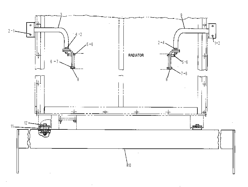 Крепление радиатора 7W7955 CAT