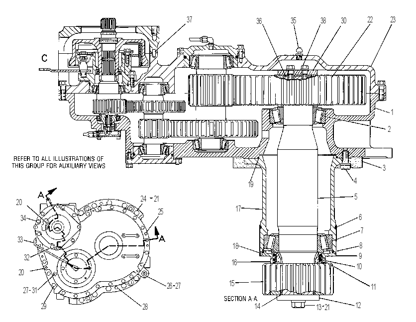Механизм поворота 8R1518 CAT