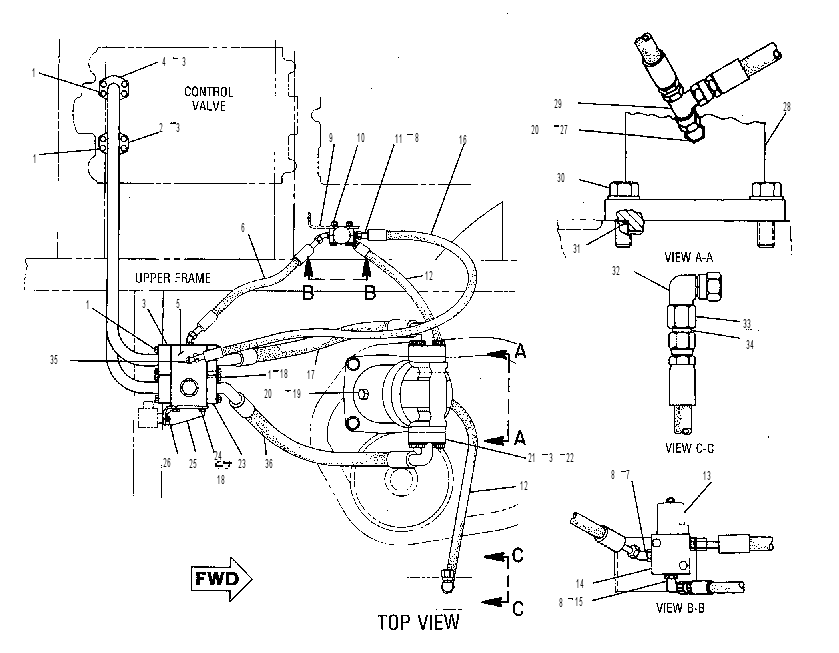 Трубопроводы мотора поворота 8R5894 CAT