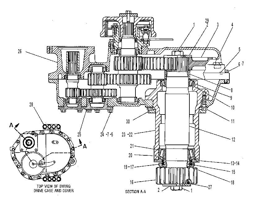 Механизм поворота 8R6123 CAT