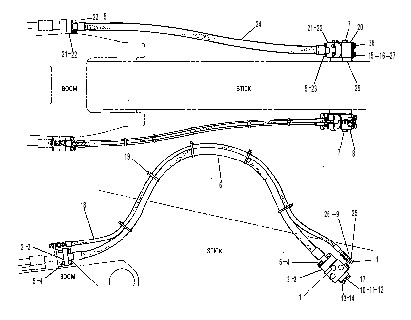 LINES GP-HYDRAULIC STICK 6C0892 CAT