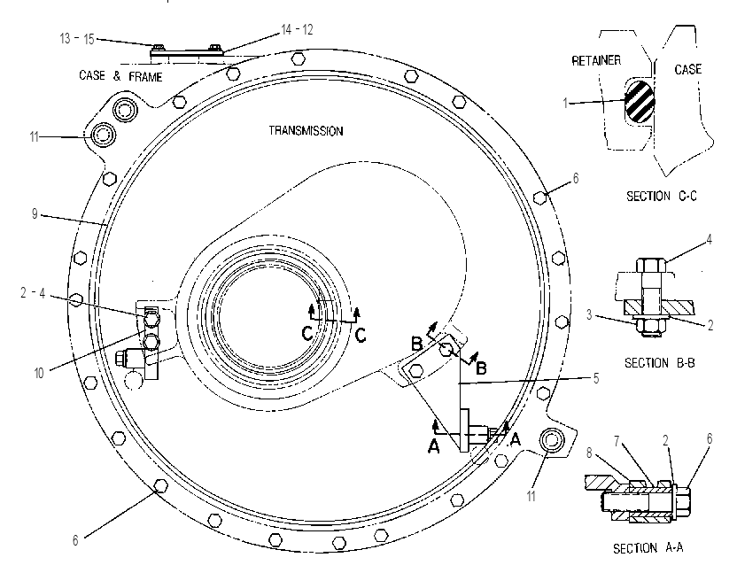 Крепление трансмиссии 3T9633 CAT
