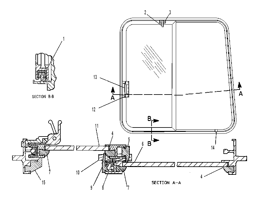 WINDOW AS-SLIDING 3W4231 CAT