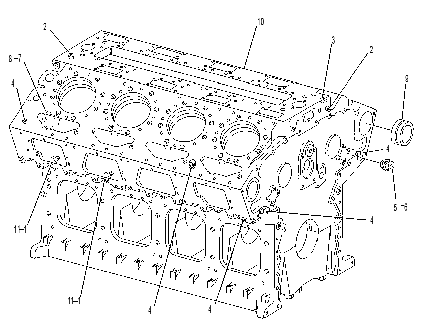 Блок цилиндров 4P7262 CAT