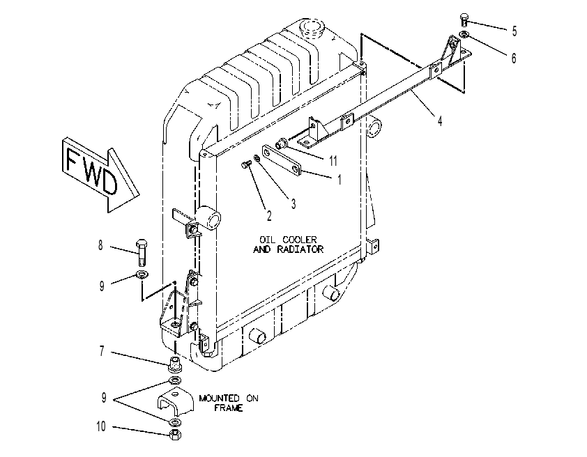 MOUNTING GP-RAD & TMSN COOLER 7W8761 CAT