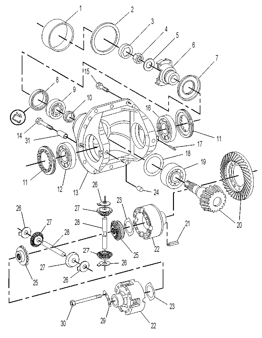 AXLE AS-DRIVE & STEER 9R4048 CAT
