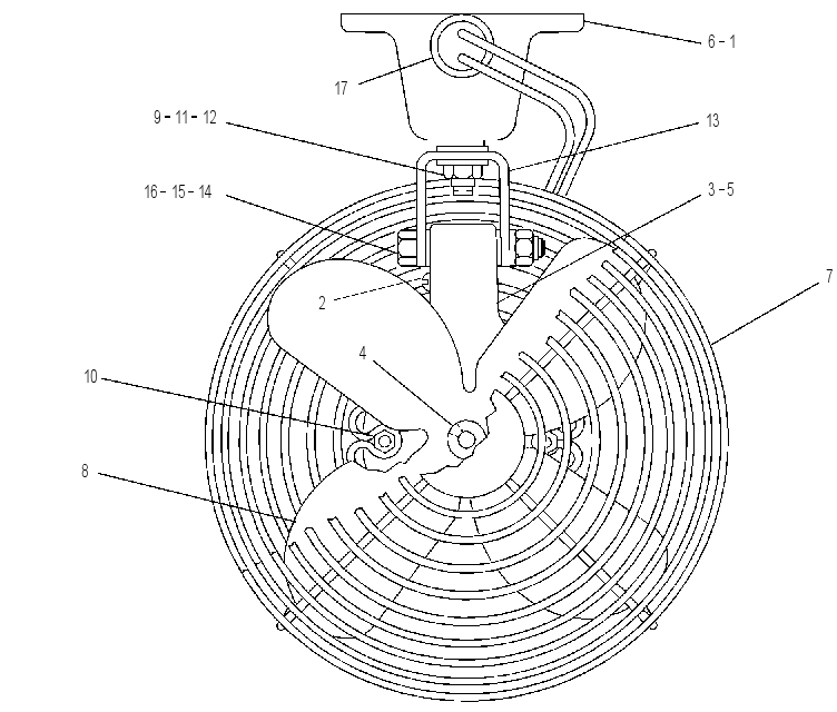 FAN GP-DEFROSTER 5D2855 CAT