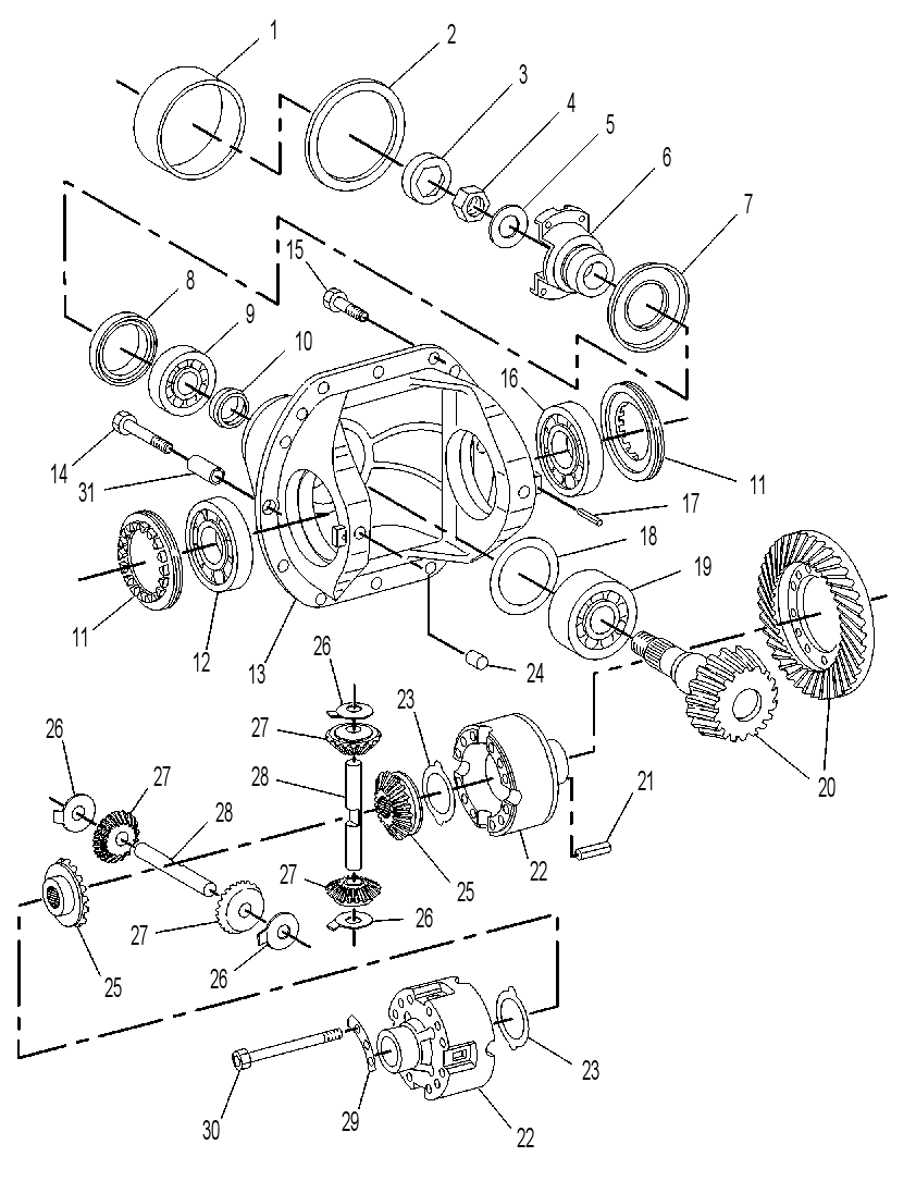 AXLE AS-DRIVE & STEERING 9R8121 CAT