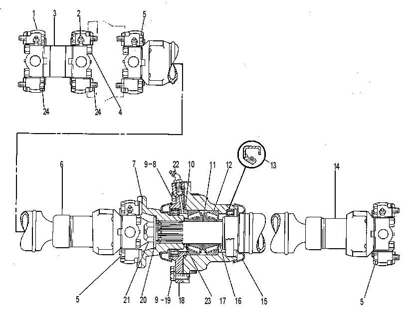 Вал приводной 6S6041 CAT