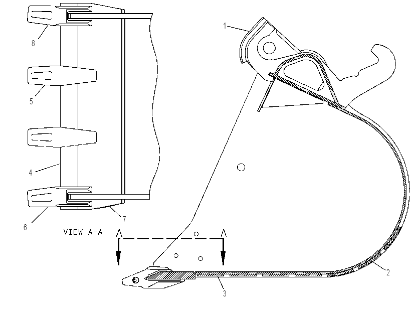 BUCKET AS-VERSA-LINK 8R1396 CAT