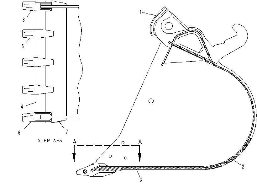 BUCKET AS-VERSA-LINK 8R1398 CAT