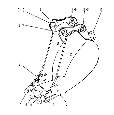 BUCKET & BEARING AS-HOE 3V9729 CAT