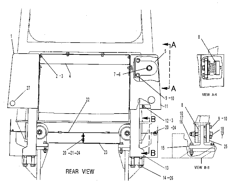 Крепление ROPS 4E0964 CAT