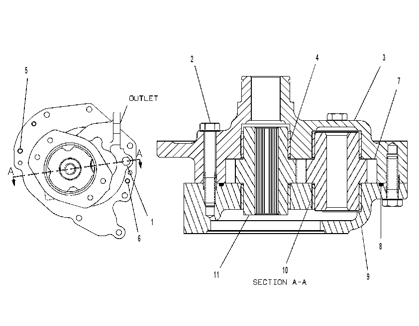 Насос трансмиссии 6Y6712 CAT