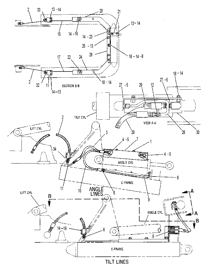LINES GP-ANGLE & TILT 8E4277 CAT