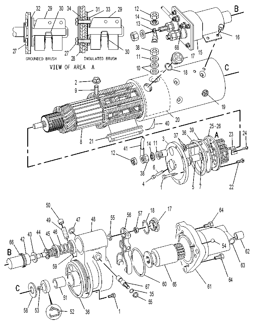 Стартер электрический 3T8967 CAT