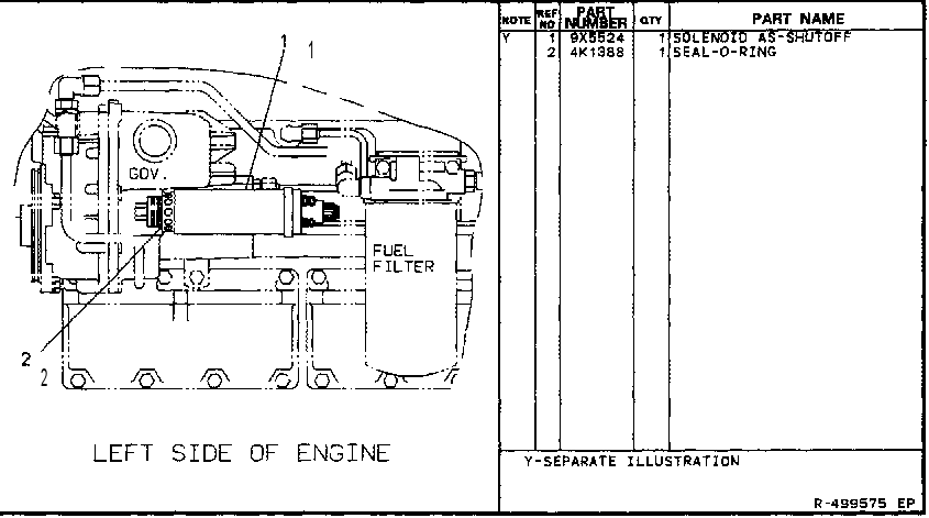 Электромагнит отсечки 7C4028 CAT