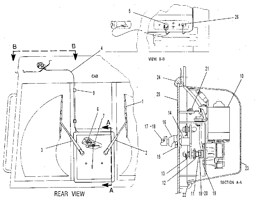 WIPER GP-REAR 3W4940 CAT