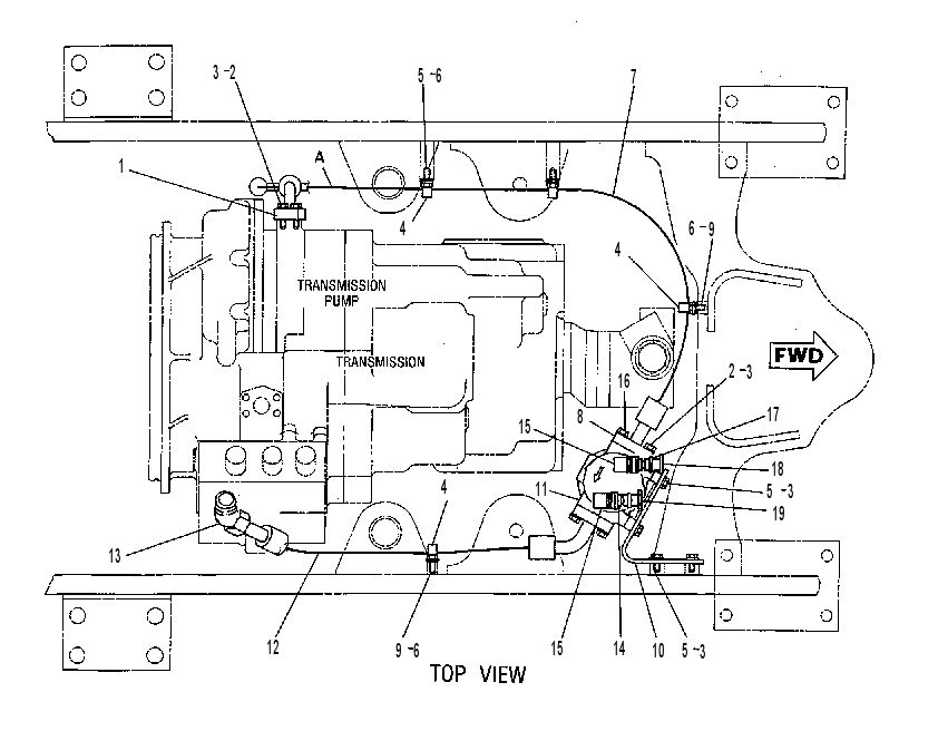 Трубопроводы масла трансмиссии 3W8033 CAT