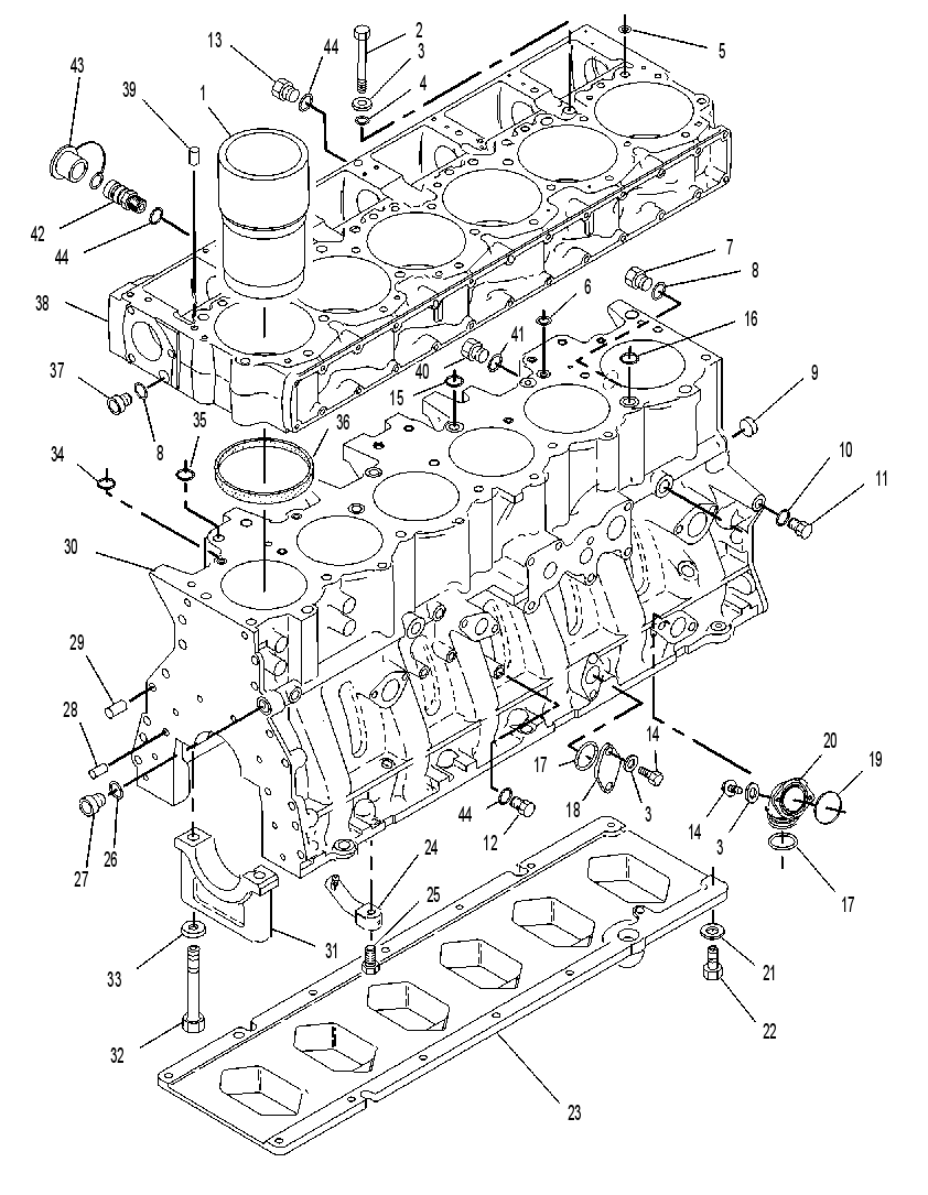 Блок цилиндров 7C8568 CAT