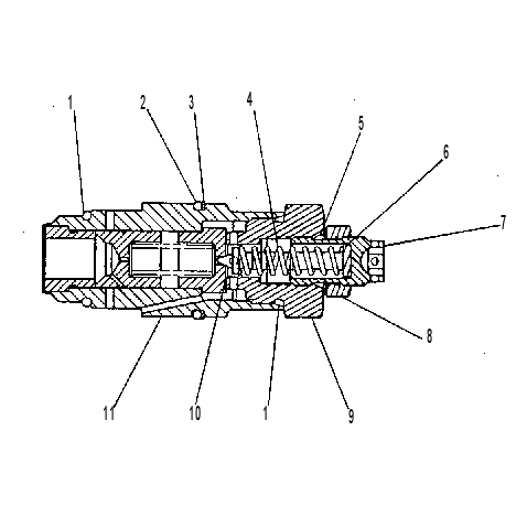 Клапан предохранительный 6E1147 CAT