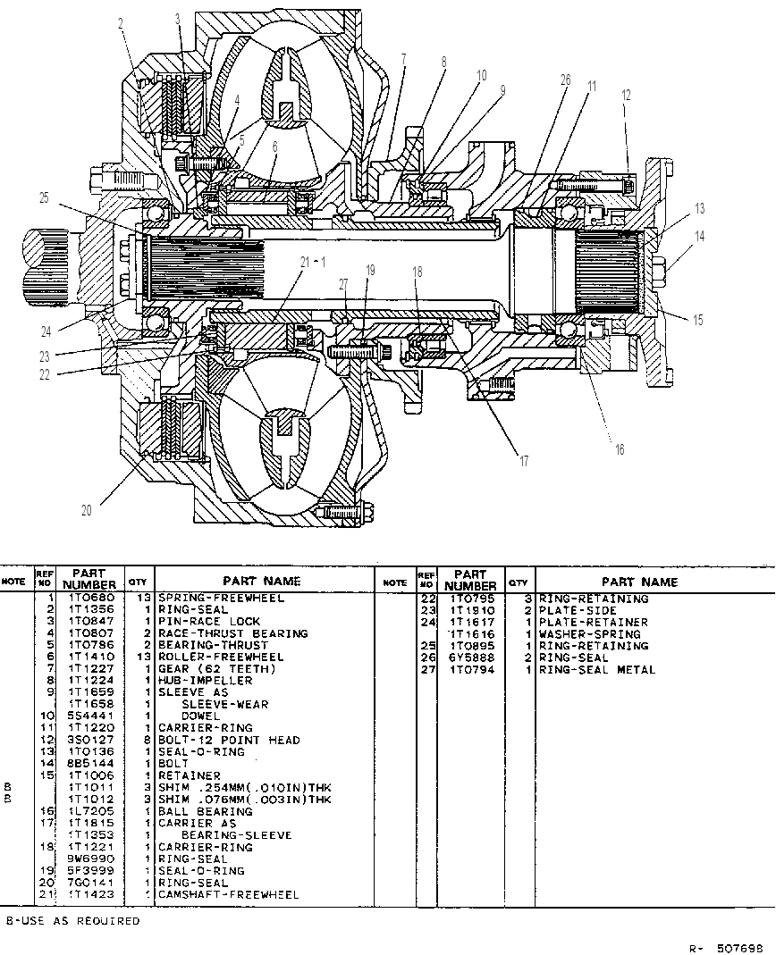 Гидротрансформатор 1T1778 CAT