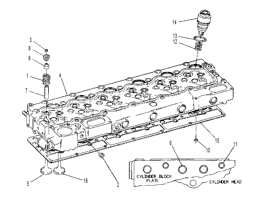 Головка блока цилиндров 2W2036 CAT