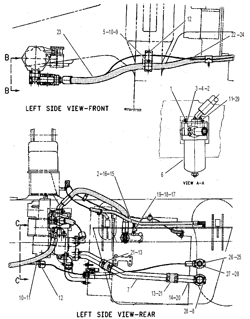 Трубопроводы масла трансмиссии 8W9890 CAT