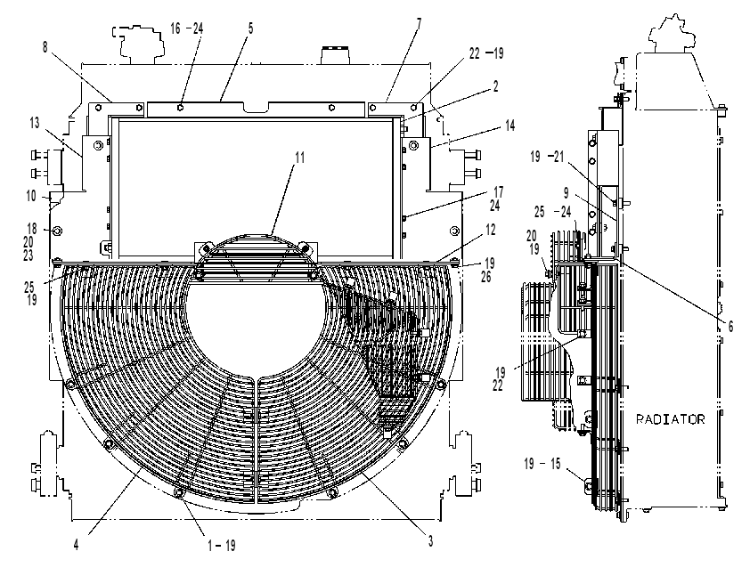 CONDENSER & MOUNTING GP 7C7471 CAT