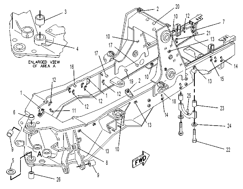 FRAME AS 9R6554 CAT