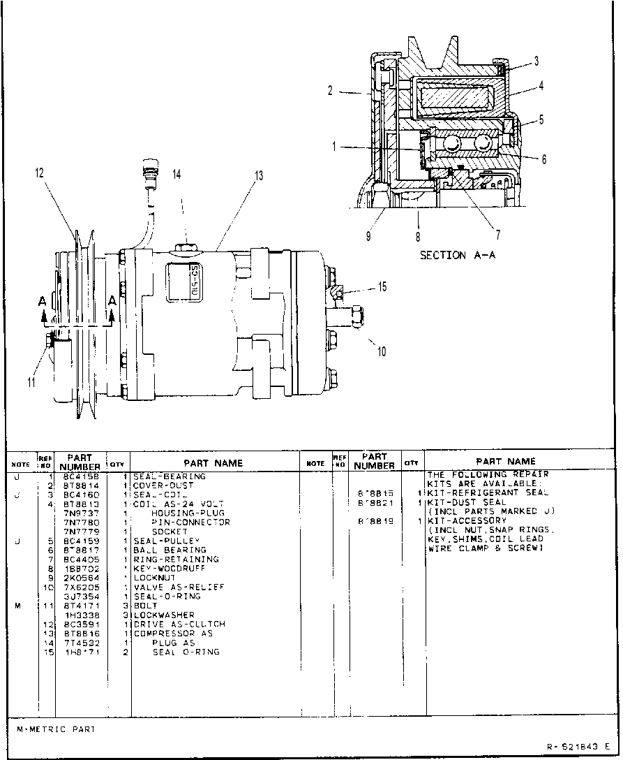 Компрессор хладагента 8T9761 CAT