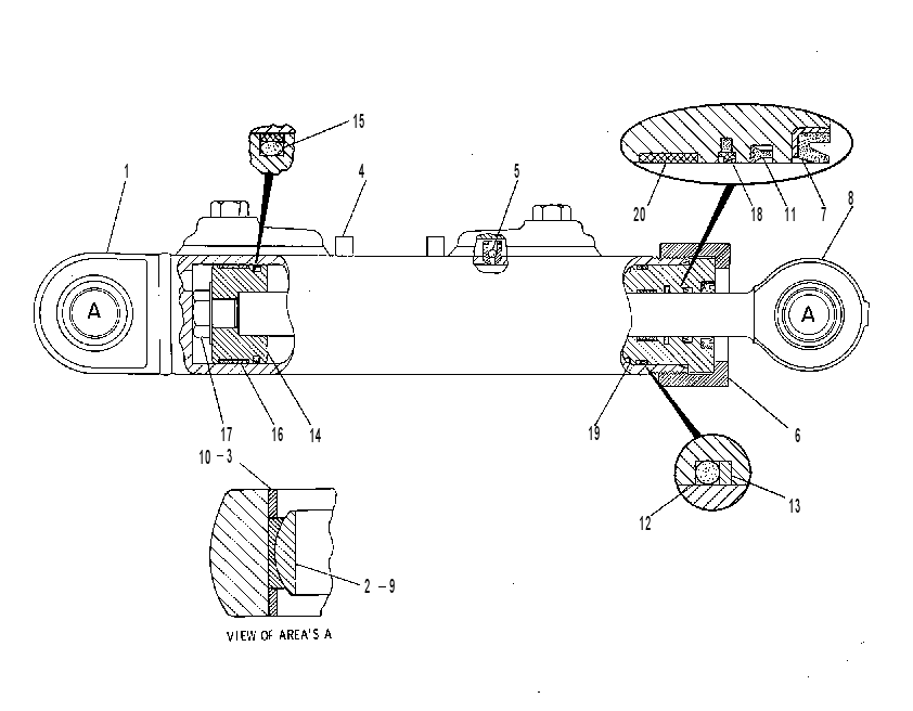 CYLINDER GP-ANGLE 9J8698 CAT