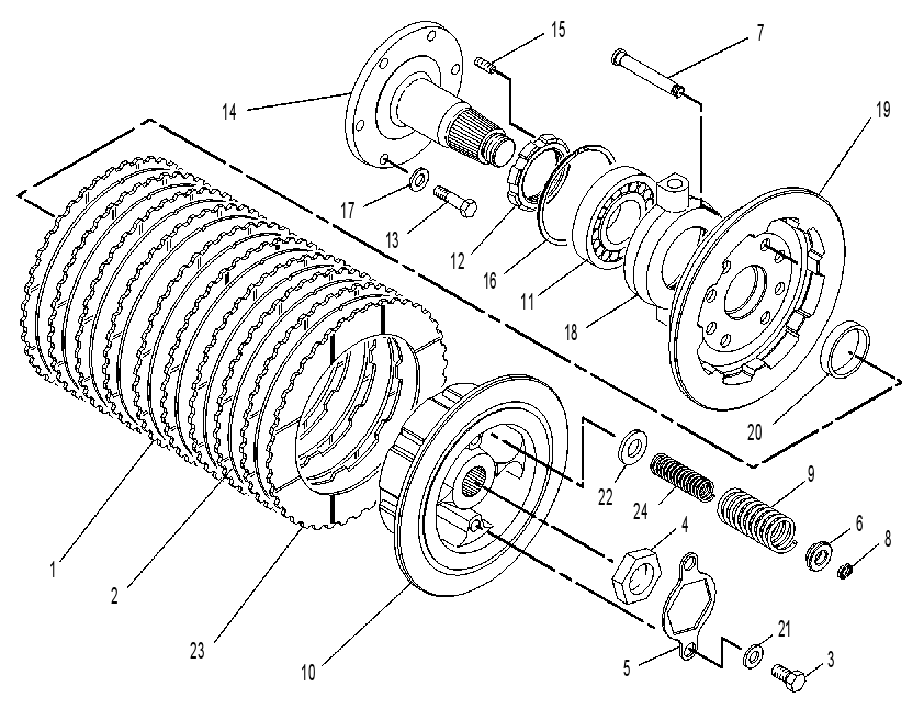CLUTCH GP-STEERING 8Y7019 CAT