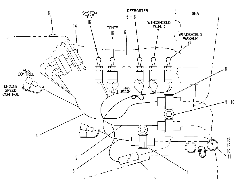 Проводка кабины 9U2055 CAT