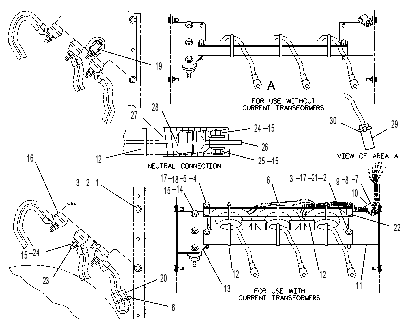 Подключение выводов генератора 4P5534 CAT