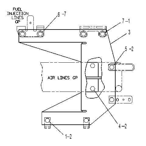 FASTENER GP-FUEL INJ LINES 6N5140 CAT