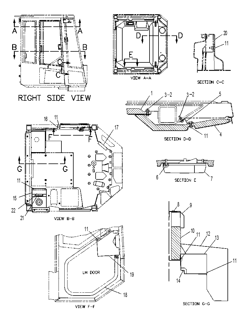 Обшивка кабины 9U4151 CAT