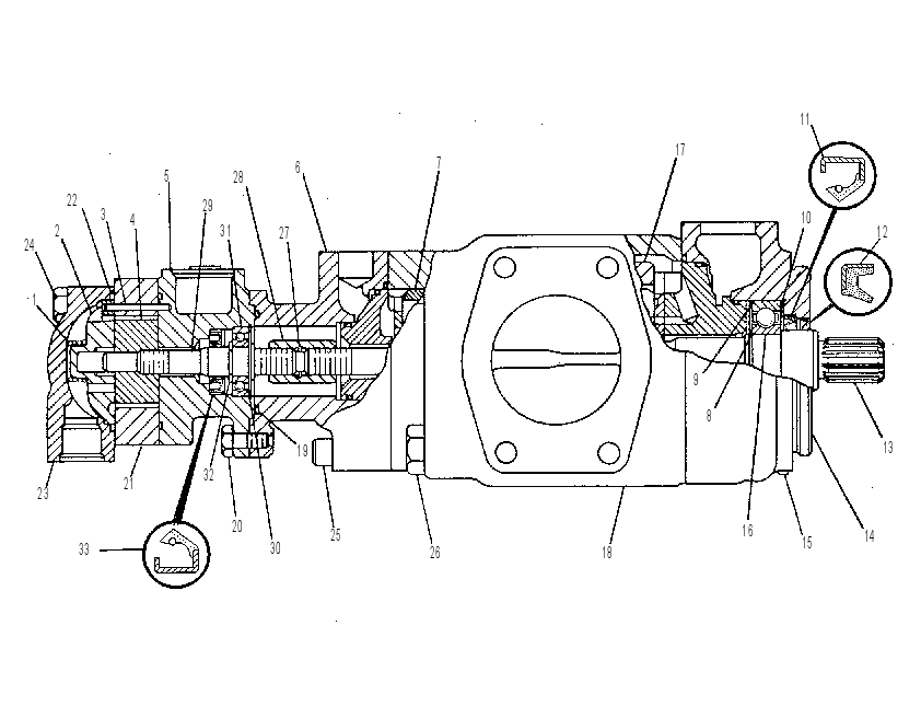 Насос пластинчатый 9T1080 CAT