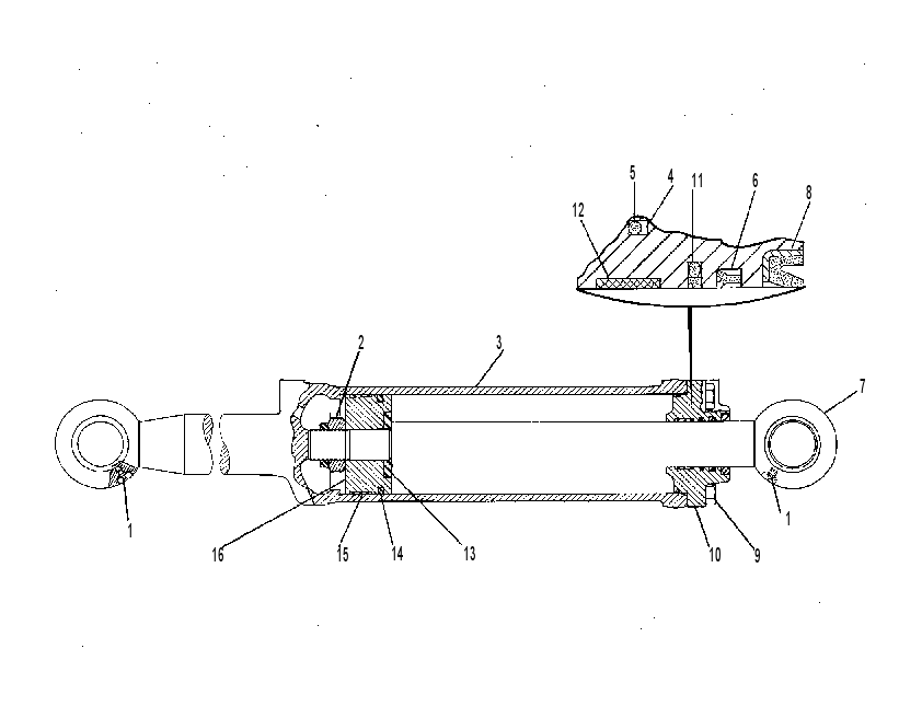 CYLINDER GP-RIPPER TILT 9T0106 CAT