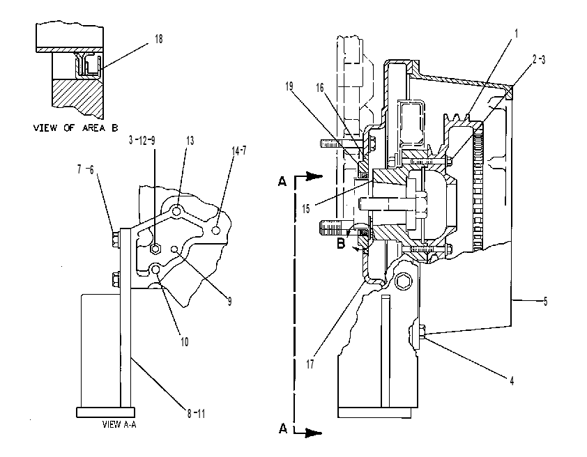 MOUNTING GP-HYD PUMP DRIVE 3N4120 CAT