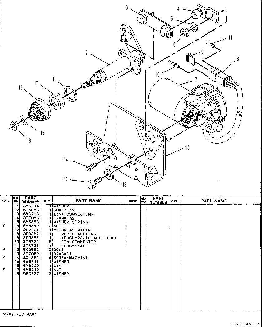 Стеклоочиститель 3E7394 CAT
