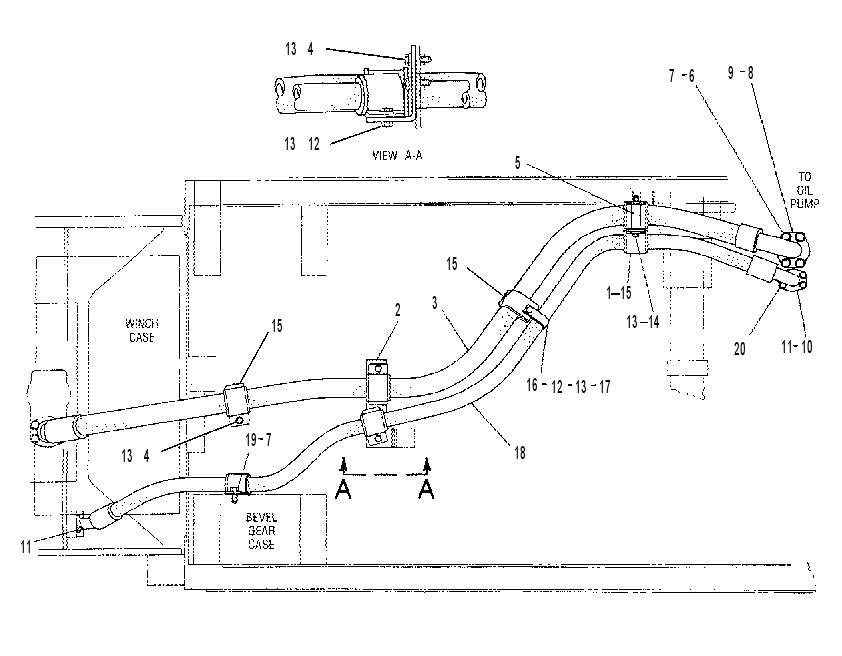 WINCH OIL LINES 3W7832 CAT