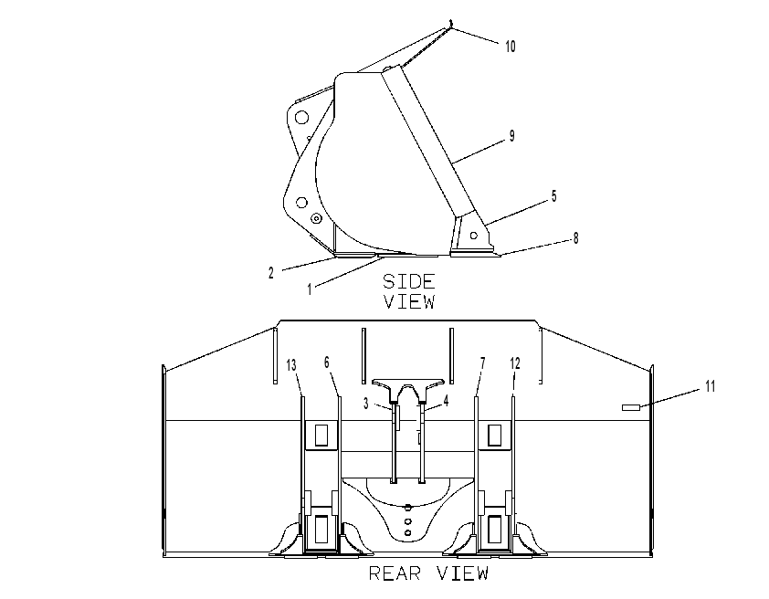 BUCKET AS-EXCAVATING 9C6372 CAT